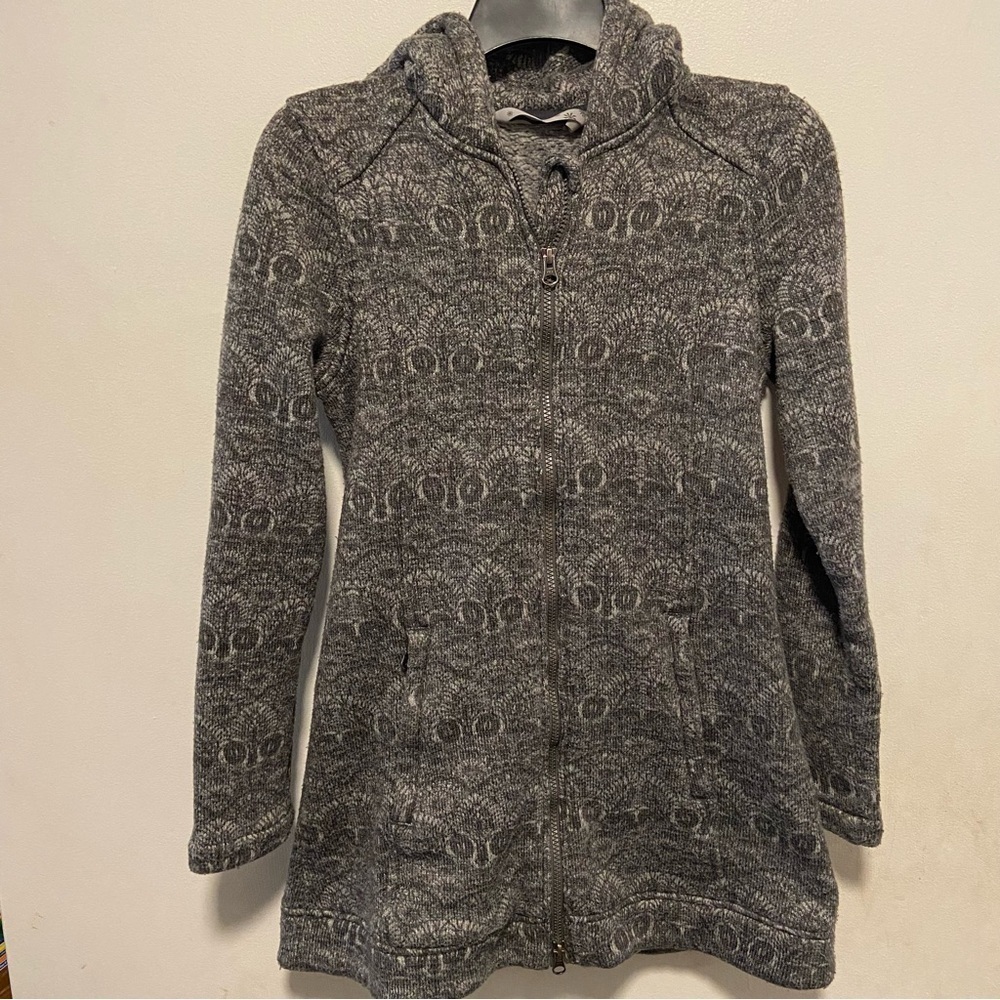 Athleta Women’s Hooded Full Zip Mid Length Heavy Jacket Size Small